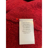 EVRI Red Sparkle Tunic V-Neck Sweater 2X Plus Size Cozy Knit Top