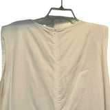 Uoozee XL White 100% Cotton Wide Leg Jumpsuit Hidden Zip Pockets