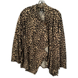 Bobeau 3X Leopard Animal Print Knit Jacket One Button Stretch Blazer