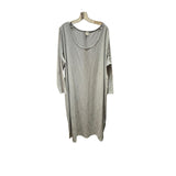 3X Gray Rib Knit Midi Dress Side Slits 24W 26W