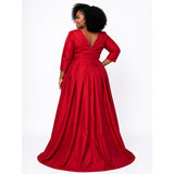 Faeriesty Red Satin High-Low Train Jumpsuit | Size 12/14 | Formal Evening Party