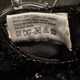 Brilliant Silk Beaded Cocktail Dress Black Tunic Overlay 2-Layer No Stretch Elegant 1X