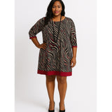 Madison Leigh 24W Bold Zebra Print Dress – Chic Fall Style