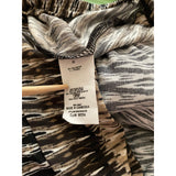 Ava & Grace Woman 3X Tunic Top – Black, Brown & Tan Ikat Print with Chest Pockets