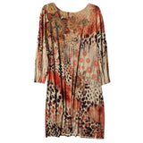 Fresh of LA Plus Size 3X A-Line Animal & Paisley Print Dress