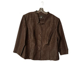 Leslie Fay Chocolate Brown Skirt Suit Set 2-Piece Plus Size Classic