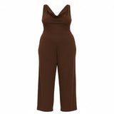 Jill Alexander Chocolate Brown Plus Size Jumpsuit – Sizes 2X