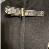Lauren Ralph Lauren Black Buckle-Tab Coat | Size 14 | Fully Lined