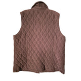 Salon Z Real Clothes Quilted Corduroy Vest Brown Size 16