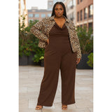 Jill Alexander Chocolate Brown Plus Size Jumpsuit – Sizes 2X