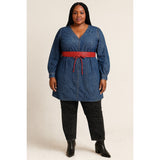 Red Faux Leather Obi Belt – Adjustable Wrap Style, 4-Inch Wide Statement Accessory