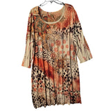 Fresh of LA Plus Size 3X A-Line Animal & Paisley Print Dress