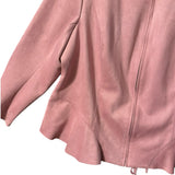 Lane Bryant Ultra Suede Peplum Jacket 24W Pink Zip Front