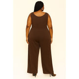 Jill Alexander Chocolate Brown Plus Size Jumpsuit – Sizes 1X–3X - Style Plus Consignment Boutique