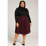 WHY Dress Pleated Metallic Stripe Skirt | XL & XXL