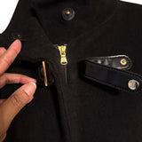 Lauren Ralph Lauren Black Buckle-Tab Coat | Size 14 | Fully Lined