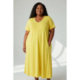 Zenana Plus-Size Maxi Dress – Sunshine Yellow (1X) - Style Plus Consignment Boutique