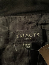 Talbots Size 16W Black 2PC Dress