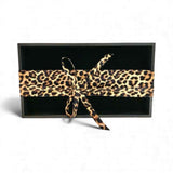 Leopard Print Faux Leather Obi Belt – Adjustable Wrap Style Waist Cincher