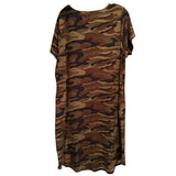 Planet Gold Camo T-Shirt Dress 3X Plus Size Casual Army Print Streetwear