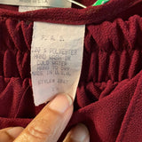 FAS Burgundy 3-Piece Georgette Evening Set –Plus Size 1X