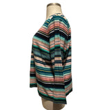 Talbots Woman 3X Petite 100% Cotton Multicolor Stripe Knit Top Casual Chic - Style Plus Consignment Boutique
