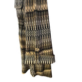 Ava & Grace Woman 3X Tunic Top – Black, Brown & Tan Ikat Print with Chest Pockets