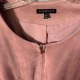 Lane Bryant Ultra Suede Peplum Jacket 24W Pink Zip Front