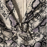 Symphony 2X Reptile Print Knot-Front Bodycon Dress