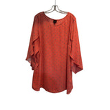 Worthington Coral Polka Dot Petal Sleeve Blouse Plus Size 3X Flowy Tunic Top