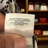 Kasper X Large Open Front Cardigan – Abstract Chocolate, Silver & Tan Print