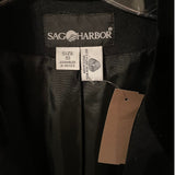 Sag Harbor 100% Wool Blazer – Size 18 – Classic Black, Fully Lined