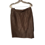 Leslie Fay Chocolate Brown Skirt Suit Set 2-Piece Plus Size Classic