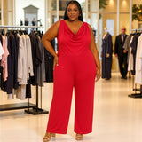 Jill Alexander Cherry Red Plus Size Jumpsuit – Size 2X