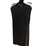 MSK Woman Black & Gold Glitter Stretch Cocktail Dress 24W