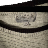 Joseph A Plus 3X Ribbed Knit Empire Waist Sweater Gray & Black Chic