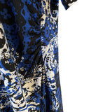 Avenue Plus Size 22/24 Coblat Blue, Black and White Print Dress – Flirty & Chic