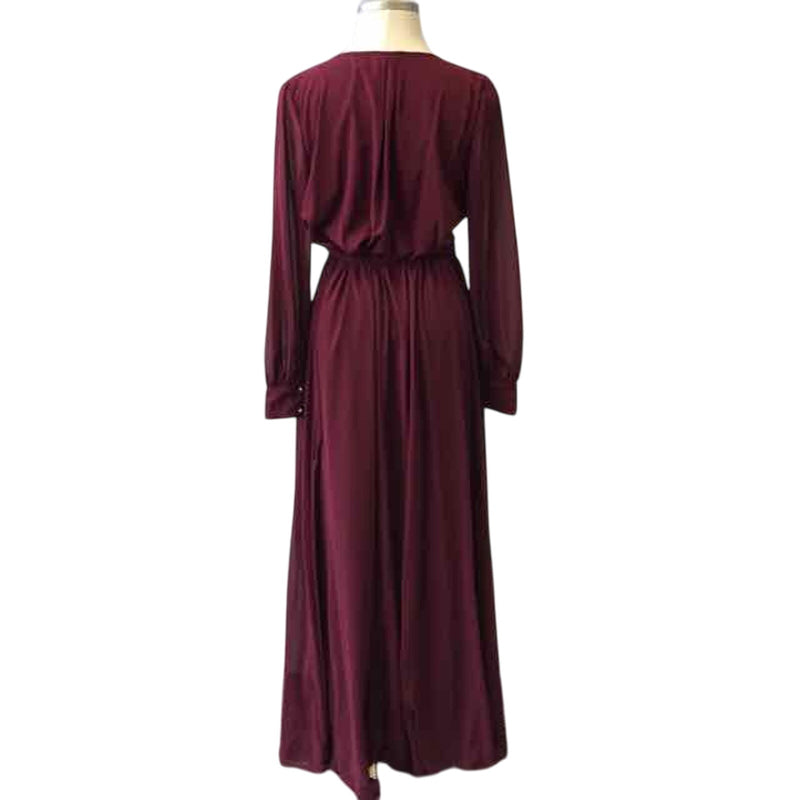 Ricarica Size 1X Merlot Evening Long Dress
