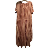 Plus Size Tie Dye Maxi Dress 2XL Boho Cocoon Pocket Dress Lounge Chic