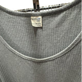 3X Gray Rib Knit Midi Dress Side Slits 24W 26W