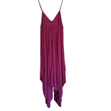 May + Maya XXL Magenta Draped Harem Jumpsuit Boho Resort Lagenlook Rayon
