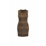 SKYE’S THE LIMIT  3X Brown Plaid Cowl-Neck Dress P2P 26 L 40