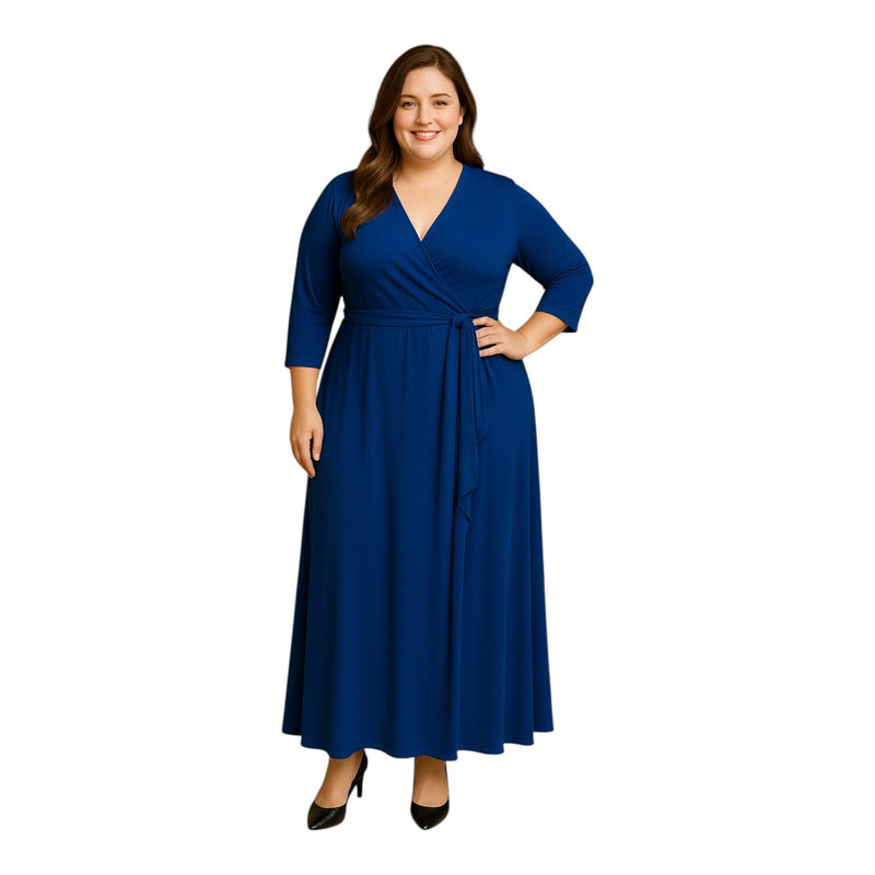 Janette Plus Size 1X Royal Blue Dress