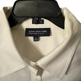 Jones New York Non-Iron White Button-Front Shirt 3X Classic Cotton Style