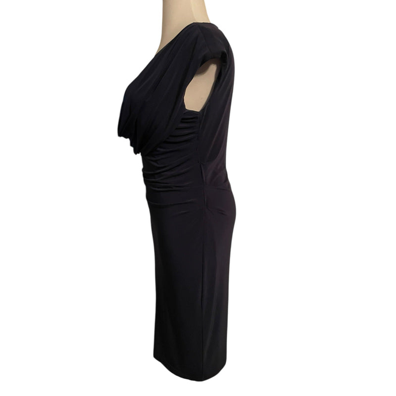 Jones New York Navy Draped Sequin Sheath Dress | Women’s 14 Misses