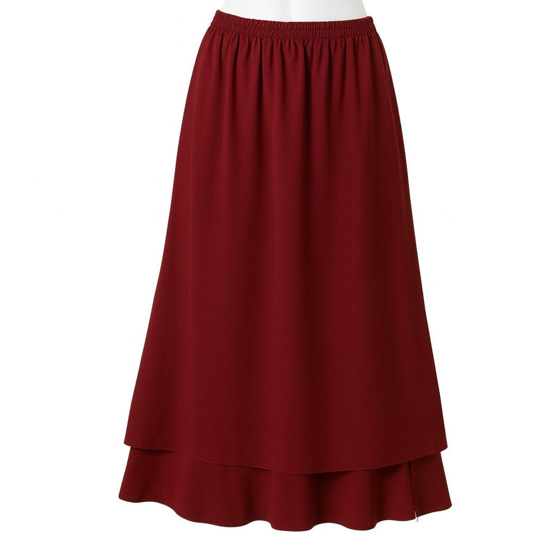 FAS Burgundy 3-Piece Georgette Evening Set –Plus Size 1X