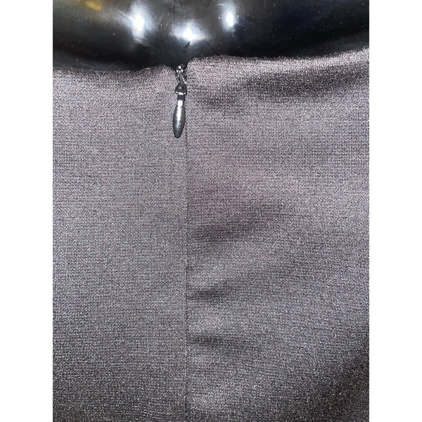 Connected Woman Chevron Panel Black & Tan Career Dress 24W
