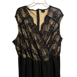 Worthington Black Lace & Chiffon Wide-Leg Plus Size Jumpsuit – Size 22W