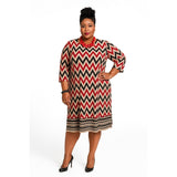 Bold Chevron Sheath Dress 3X – Fall Ready Chic