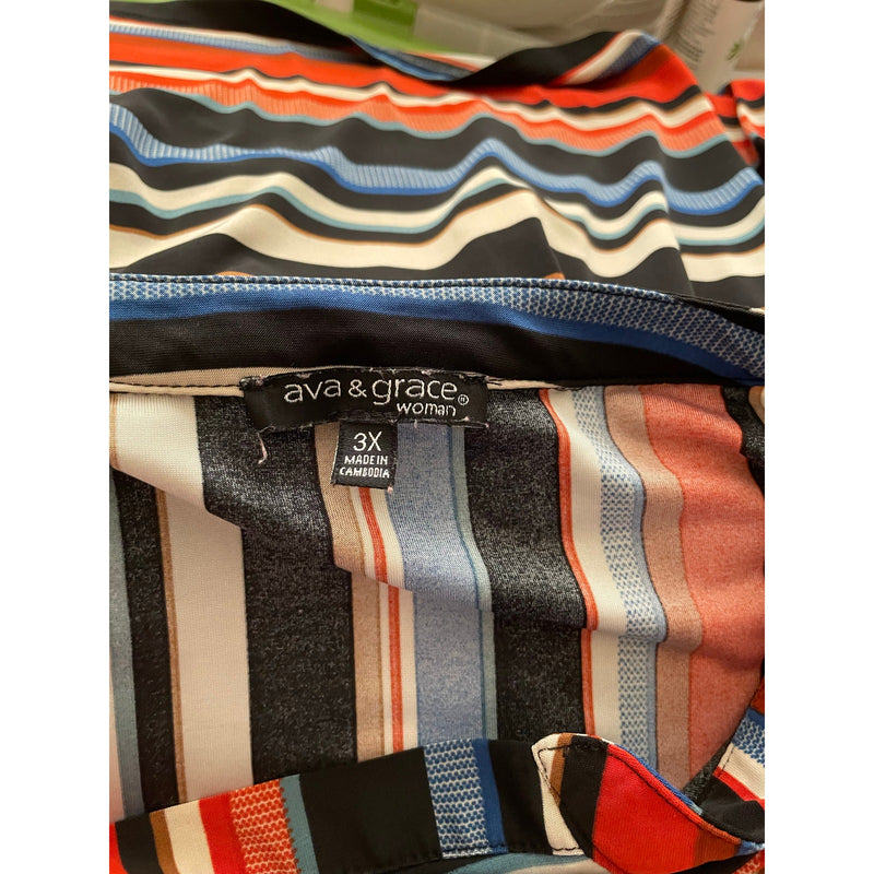 Ava & Grace Plus Size Striped Tunic Top 3X – Western Inspired